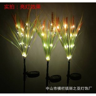 太阳能led发光麦穗灯地芦苇花园景观灯草坪装 饰防水公园灯插户外