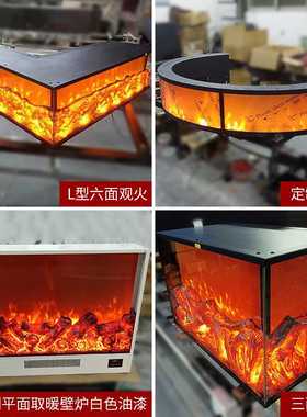 嵌入式壁炉欧式壁炉fireplace仿真火焰电柜电子装饰架电热壁炉