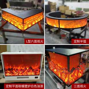 嵌入式壁炉欧式壁炉fireplace仿真火焰电柜电子装饰架电热壁炉