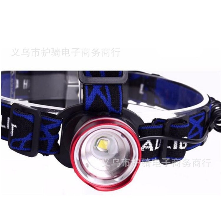 【套装】变焦T6LED自行车大功率强光灯10W矿灯套装精美头灯