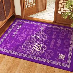 九紫离火运风水入户门地垫进门口家用七星紫色防滑脚垫大门外地毯