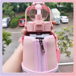 3YK便携刻度带吸管玻璃杯耐高温1000毫升大肚夏季水杯大容量女士