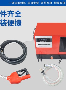 550W220V电动加油机大功率自吸泵自封计量油枪油管柴油抽油泵