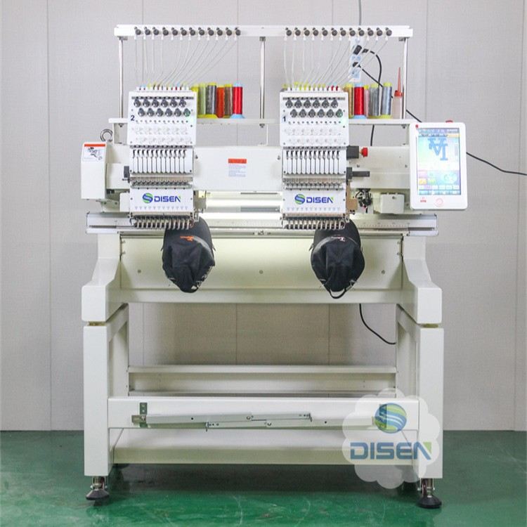 双头衣服电脑绣花机平绣特种绣帽绣机 2 head embroidery machine