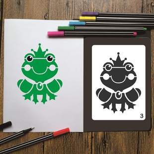 亚马逊新品 青蛙模板卡通龙艺术板厂家直销镂空涂鸦跨境墙绘