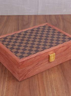 定制批发61012位木盒盒收纳盒复古手表皮质手表展示木质