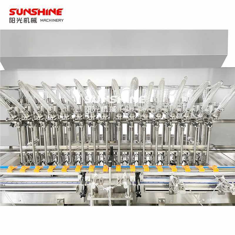 全自动瓶装酱料灌装生产线牛肉辣椒颗粒酱料番茄花生酱灌装机设备