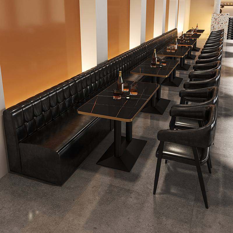 复古清吧酒吧ktv卡座咖啡桌椅组合西餐厅沙发奶茶饭店小吃店烧烤