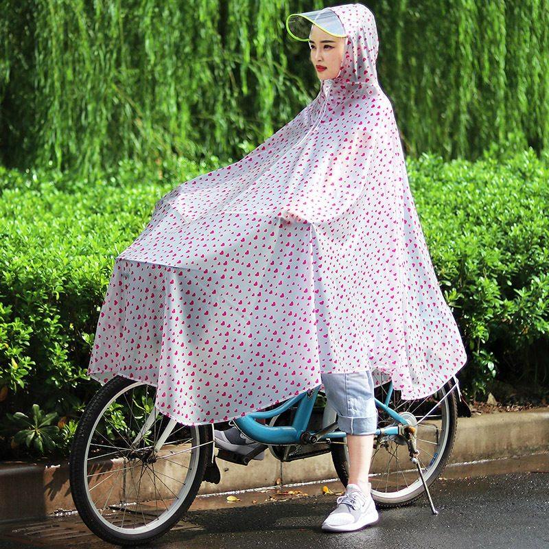 韩版自行车雨衣单人男女加厚时尚电瓶车号电动单车骑行雨披成人大