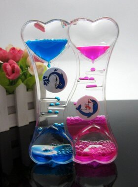 新品 SY01双桃心炫彩风车油漏 计时器 创意居家装饰摆件儿童玩具