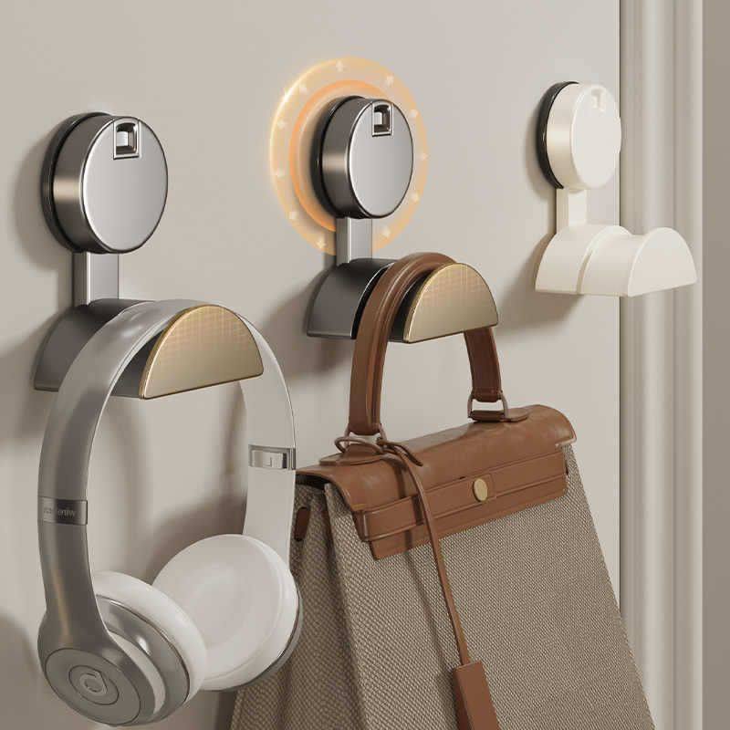 吸盘门后挂钩挂包包浴室免收纳入户门粘置物架打孔钩吸附衣服真空