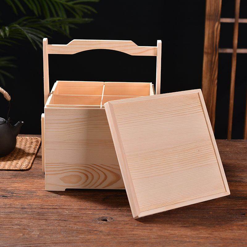 中式手提木盒实木包装便携批发手元旦高档盒糕点礼盒茶叶伴盒,包装,礼品盒,淘宝优惠券,粉丝福利购,淘宝优惠卷