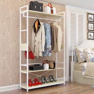 钢木衣柜简易加固收纳衣橱落地现代简约铁艺衣柜经济型组合实木质