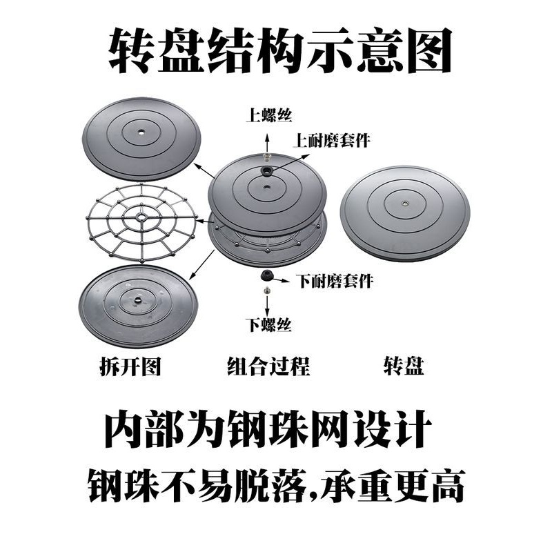 拍照承重窗帘布直播摆件展示旋转底座打包转盘盆景插花锂电池转台