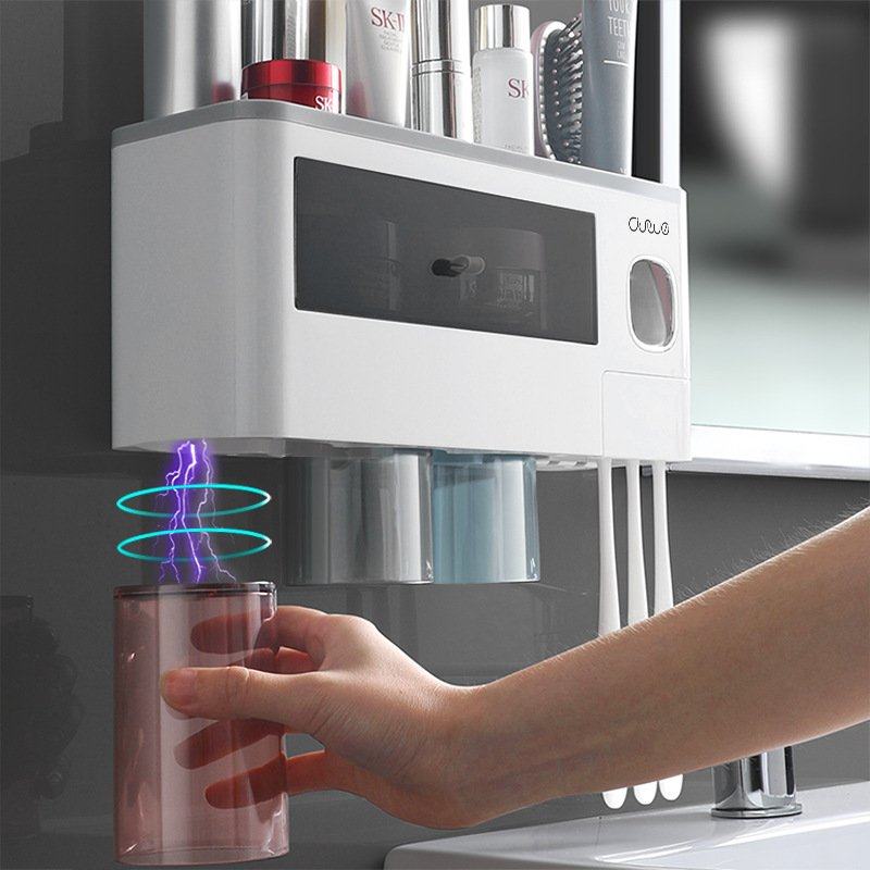 牙刷置物架壁挂式免打孔漱口杯套装杯刷牙牙具吸卫生间墙挂壁,家装主材,牙刷牙杯架/漱口杯,淘宝优惠券,粉丝福利购,淘宝优惠卷