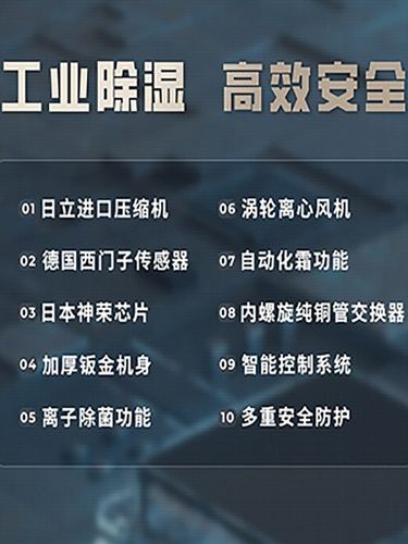朗力信除湿机大功率工业仓库商用干燥抽湿机地下室车间防潮吸湿器