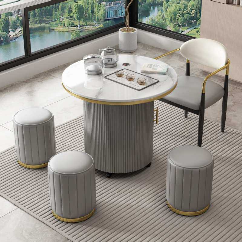 轻奢移动小茶台阳台茶桌椅组合岩板茶桌烧水壶一体茶水柜家用茶几,住宅家具,家用茶台/茶桌,淘宝优惠券,粉丝福利购,淘宝优惠卷