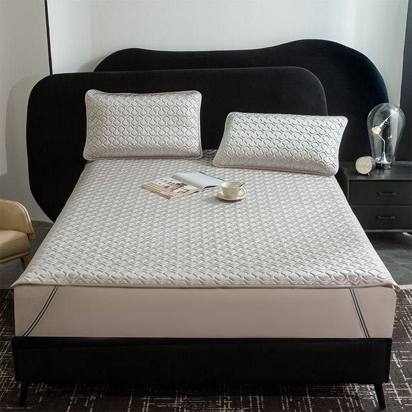 2025乳胶冰丝凉席三件套床品1.8米油光丝新品乳胶凉席,床上用品,乳胶席,淘宝优惠券,粉丝福利购,淘宝优惠卷