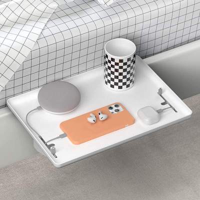 新品Bedside Shelf for Bed床边置物架夹床边手机置物托盘床头收