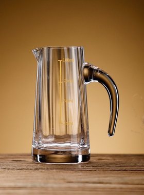 baer水晶玻璃分酒器批发100m棱一两分酒壶竖酒器容量商用