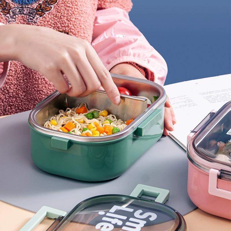 上班族不锈钢饭盒分格式便携学生饭盒带饭午餐办公室盒简约便当盒,收纳整理,食物收纳盒,淘宝优惠券,粉丝福利购,淘宝优惠卷