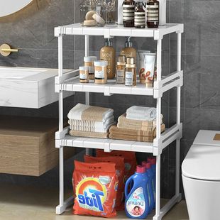 新款直销可伸缩衣柜分层隔板免打孔承重叠加收纳橱柜下水槽整理架