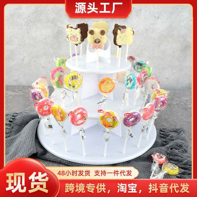 新品 棒棒糖展示架蛋糕架三层收纳架零售小吃试吃架带提手甜品展,商业/办公家具,桌面展架/摆台展架,淘宝优惠券,粉丝福利购,淘宝优惠卷