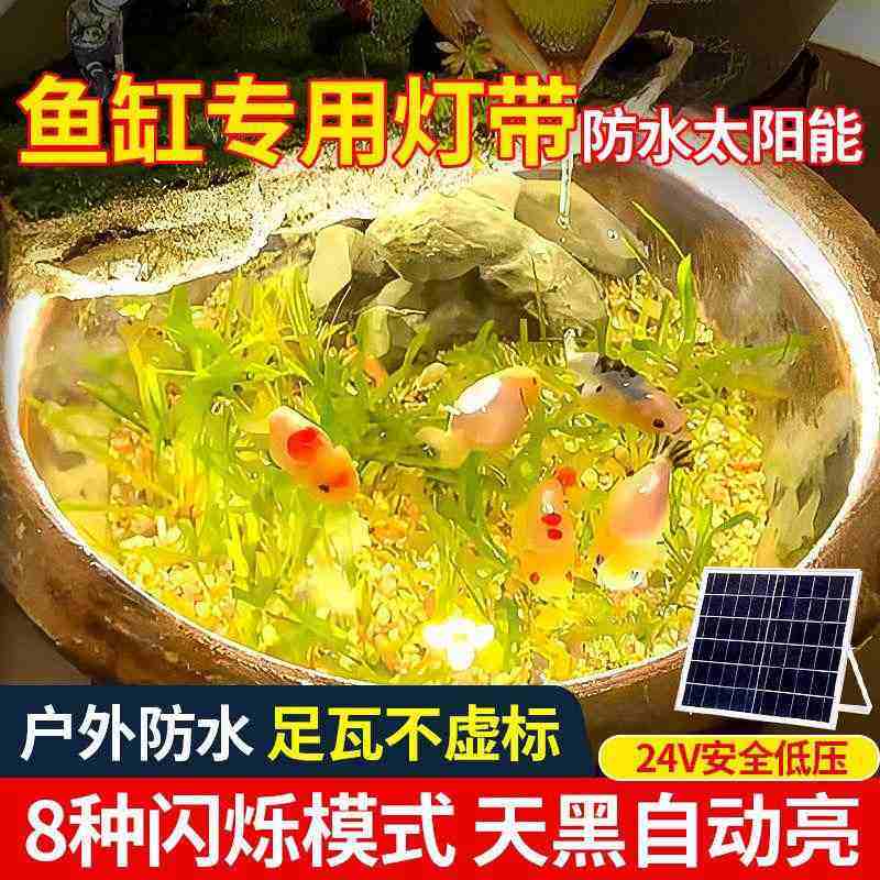太阳能鱼缸灯带新款太阳能灯带户外别墅防水花园超亮庭院景区造景,生活电器,庭院/阳台清洗机,淘宝优惠券,粉丝福利购,淘宝优惠卷