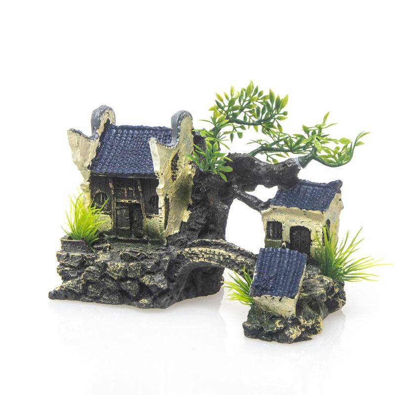 新款江南小屋云鹤楼房屋布景建筑树脂鱼缸房子水族箱造景客厅装饰,商业/办公家具,假山/仿真造景,淘宝优惠券,粉丝福利购,淘宝优惠卷