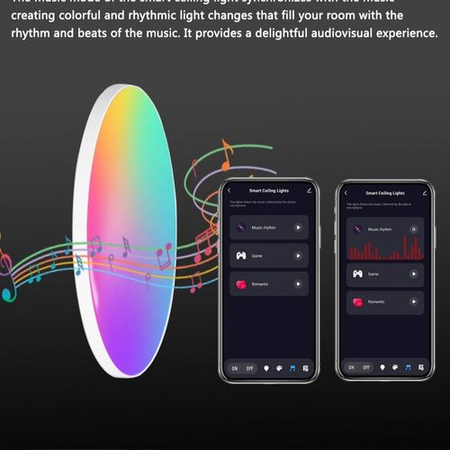 涂鸦WiFi蓝牙智能正发光RGBCW，alexa支持控制吸顶灯APP远程语音