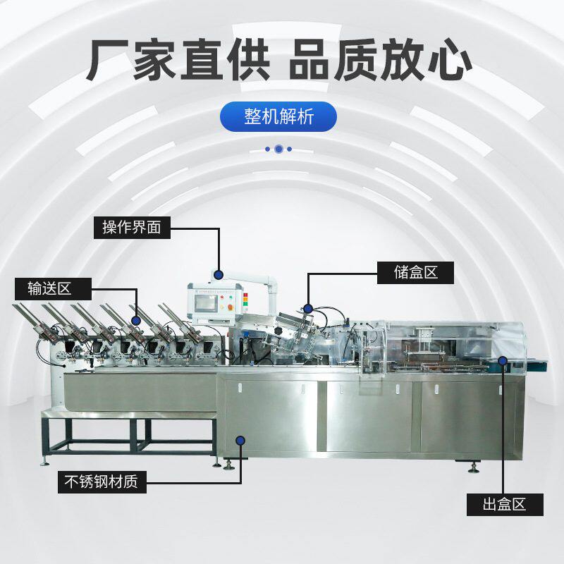 胜泰全自动面膜化妆品装盒机泥膜盒装装箱机纸盒包装机30-70/min