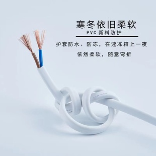 纯铜RVVB平行线2芯31.5灯线芯线0.5电线2.541平方芯电源线护套