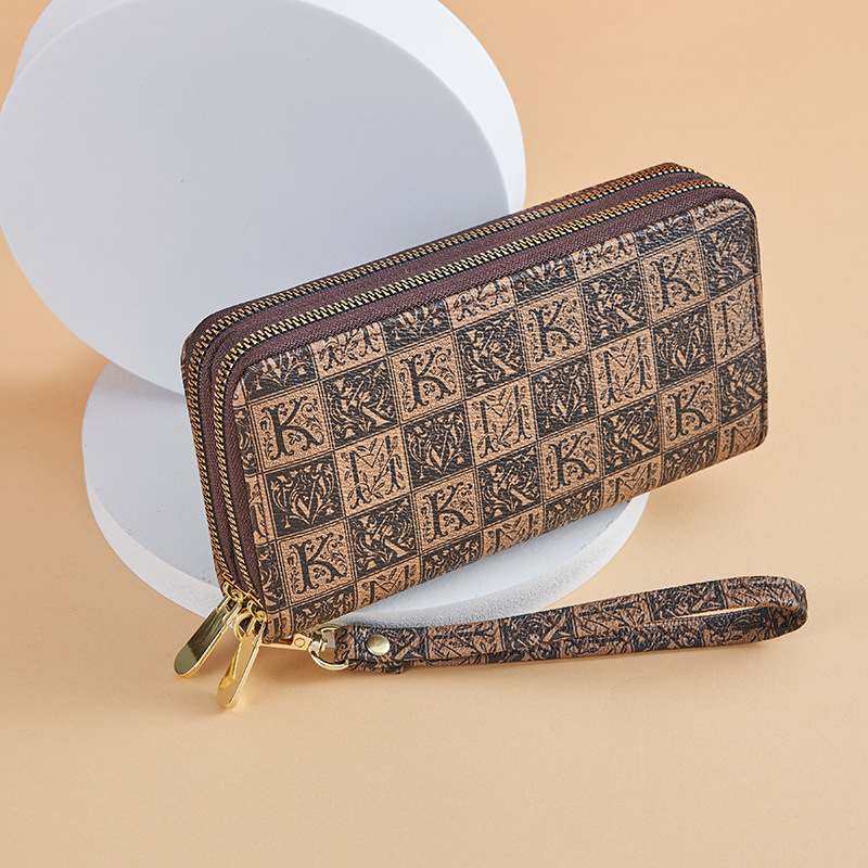 新品 钱包女新款2025欧美复古印花大容量双拉链手机包多卡位印花,箱包皮具/热销女包/男包,手拿包,淘宝优惠券,粉丝福利购,淘宝优惠卷