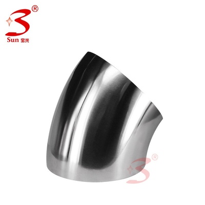 304材质不锈钢管件口径102弯头度133焊接装饰～45弯头不锈钢