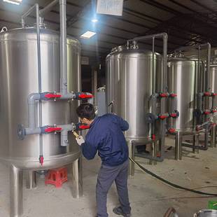 304不锈钢机械过滤器多介质石英砂除氟除铁锰过滤罐河水中水处理