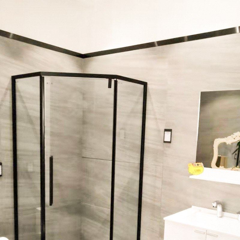 酒店家用黑框钻石型淋浴房不锈钢推拉门淋浴房钢化玻璃不锈钢隔断,全屋定制,定制淋浴拉门,淘宝优惠券,粉丝福利购,淘宝优惠卷