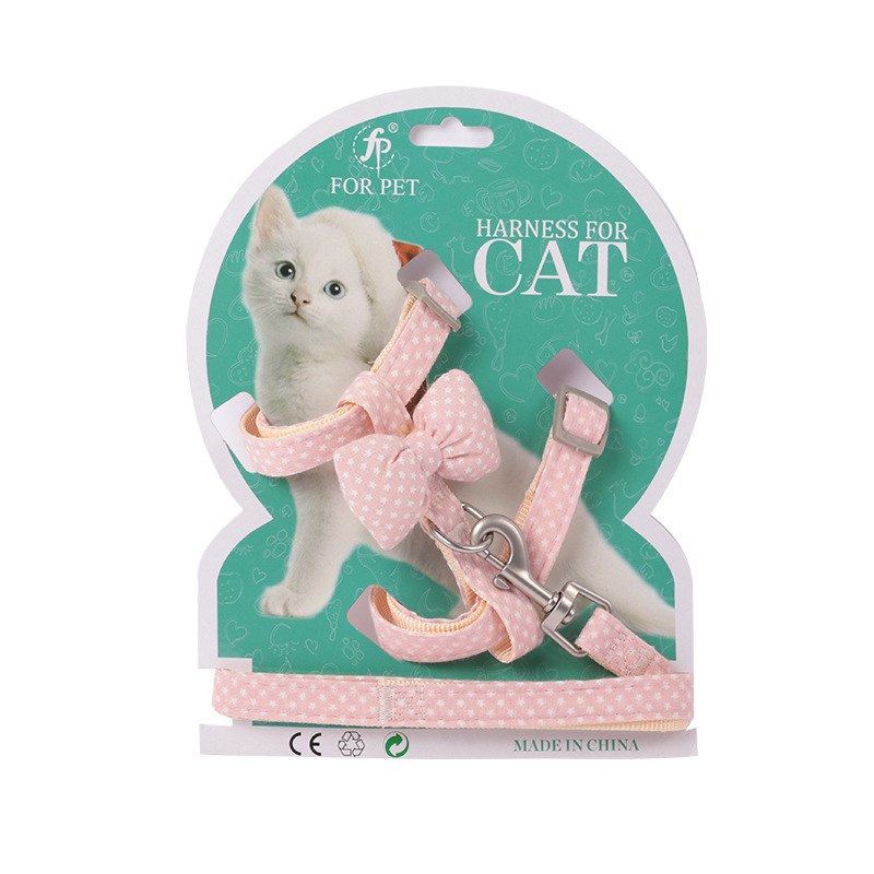 新品 工字型猫咪胸背带 牵引胸背带宠物猫链 蝴蝶结防挣脱外出遛,宠物/宠物食品及用品,猫牵引绳,淘宝优惠券,粉丝福利购,淘宝优惠卷