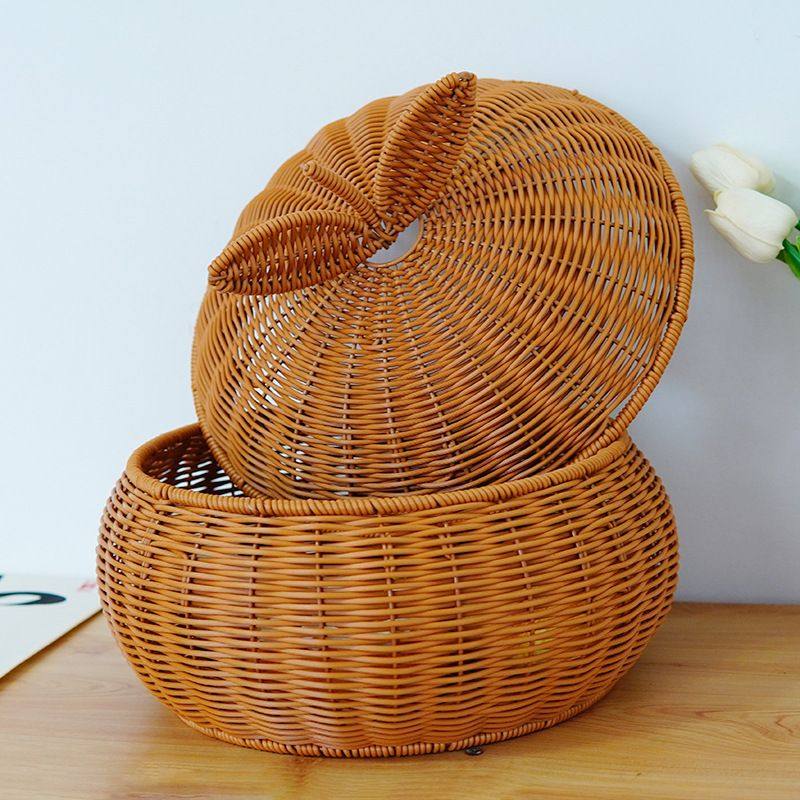 创意橘子带盖储物客厅篮馒头鸡蛋筐茶叶水果茶几零食收纳盒罐篮,收纳整理,零食收纳筐,淘宝优惠券,粉丝福利购,淘宝优惠卷