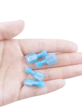 跨境批发200PCS袋装FDFN蓝色接线插绝缘对接端子冷簧公母尼龙压/