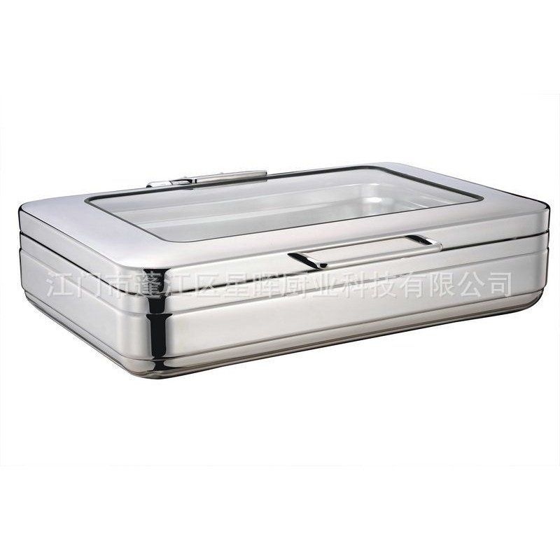 厂家供应宇辉 长方型304不锈钢自助餐 保温炉 翻盖电加热自助餐炉