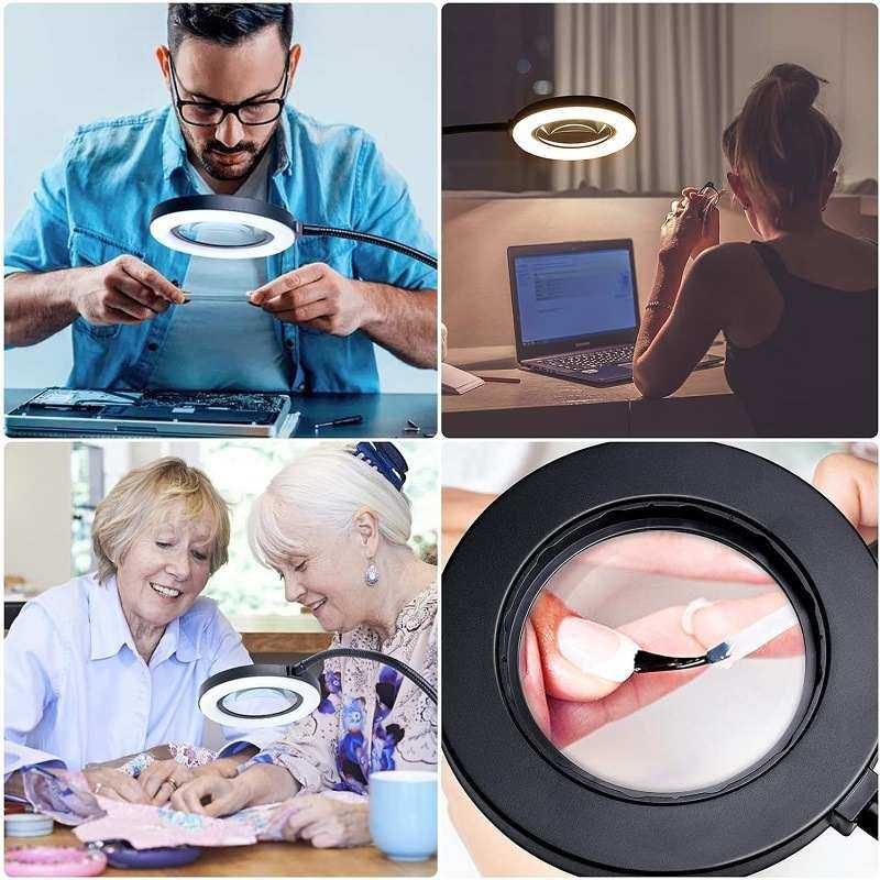 led放大镜台灯护眼维修美容纹美甲宿舍书房学生绣补阅读学习光灯,家装灯饰光源,美容辅助灯,淘宝优惠券,粉丝福利购,淘宝优惠卷