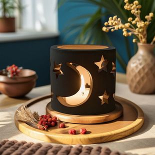 星星月亮灯罩硅胶模具DIY香薰家居装饰石膏蜡烛罩摆件