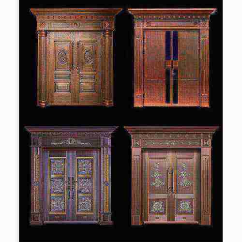 实力厂家纯铜别墅铜门欧式庭院入户非标大门仿铜门防盗门全国安装