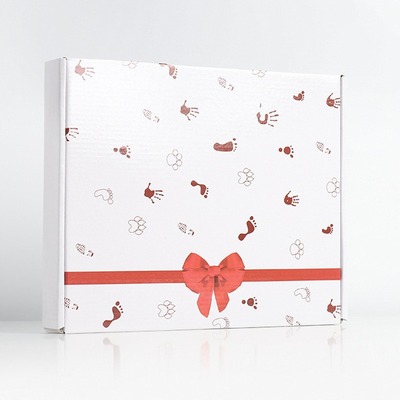 跨境亚马逊宝宝手足印相框色彩相框周岁婴儿印泥纪念纪念盒多