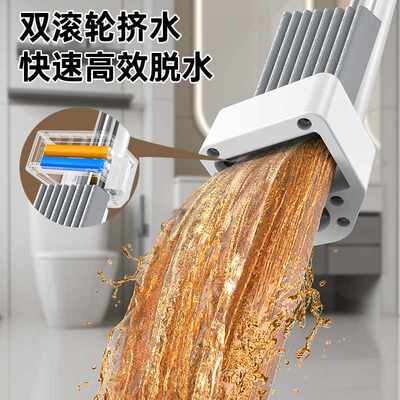 海绵拖把2022新款浴室专用胶棉超强吸水懒人一拖净免手洗墩布神器