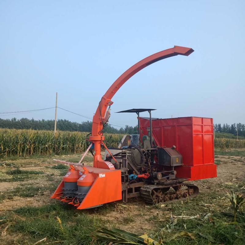 2023年新款履带式圆盘青储机 自助牧草秸秆青储收货机 青储机厂家