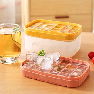 硅胶冰块冰格模具创意冰块制冰神器食品级冰箱带商用盒盖自制家用