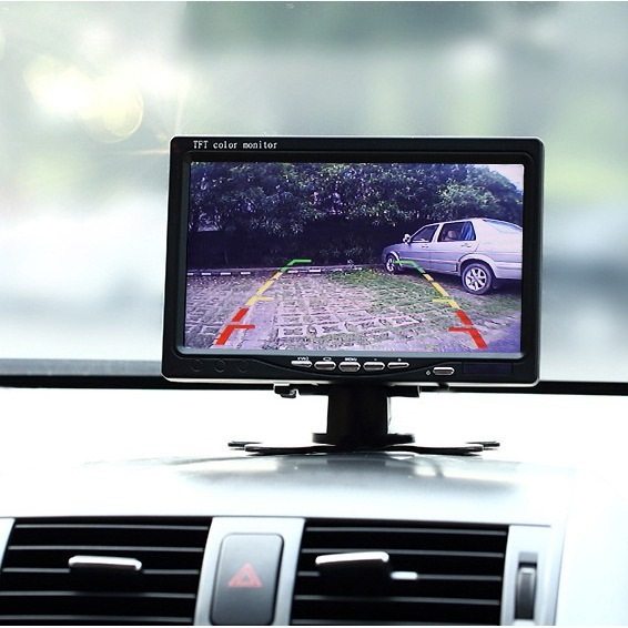 厂家直供车载7寸显示器摄像头接液晶倒车遮阳板台式显示屏可带