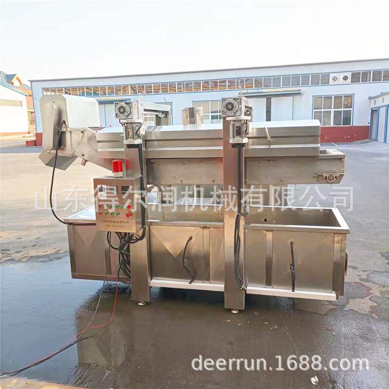 不锈钢恒温燃气油炸锅 翻转出料 带油渣净化功能 油炸流水线设备