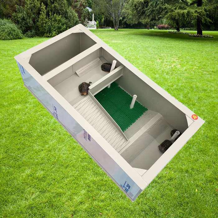 大号龟箱塑料龟箱黄缘半水龟箱阳台乌龟缸家用带晒台乌龟别墅龟池